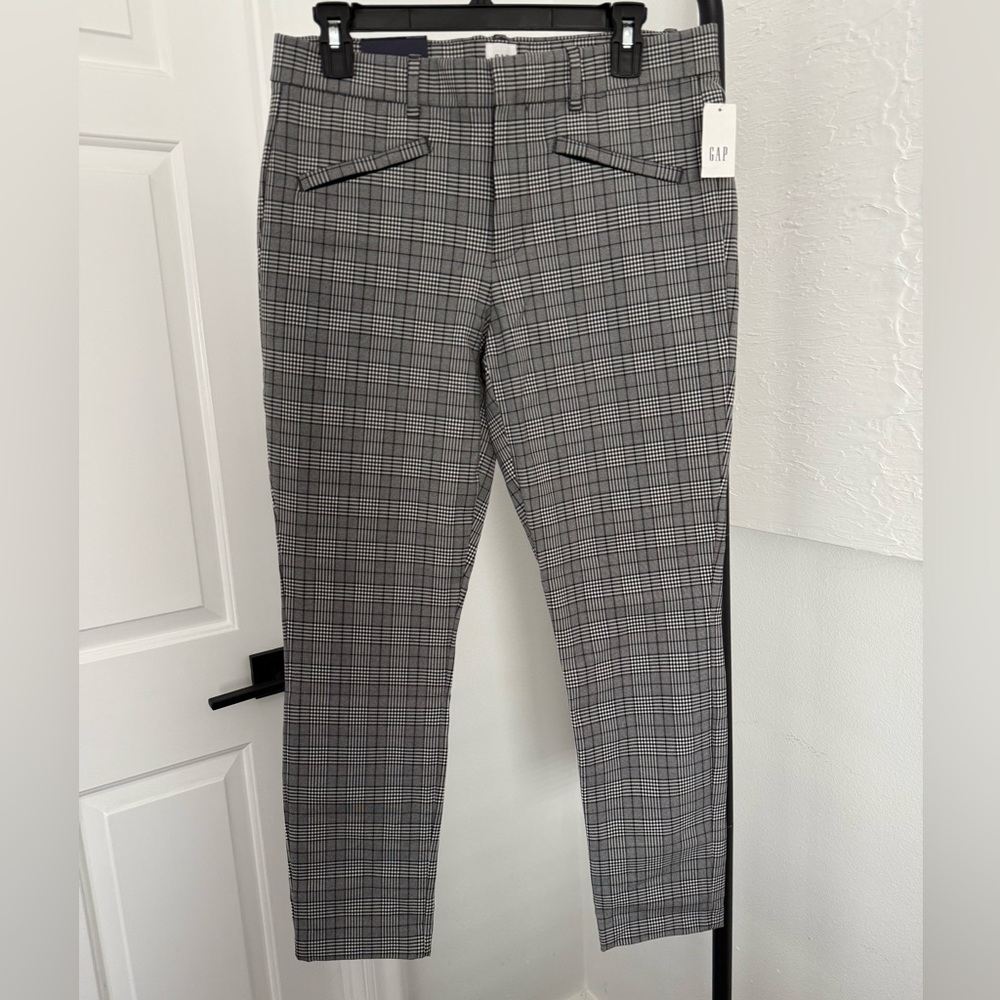 GAP Black and White Plaid Skinny Ankle Pants